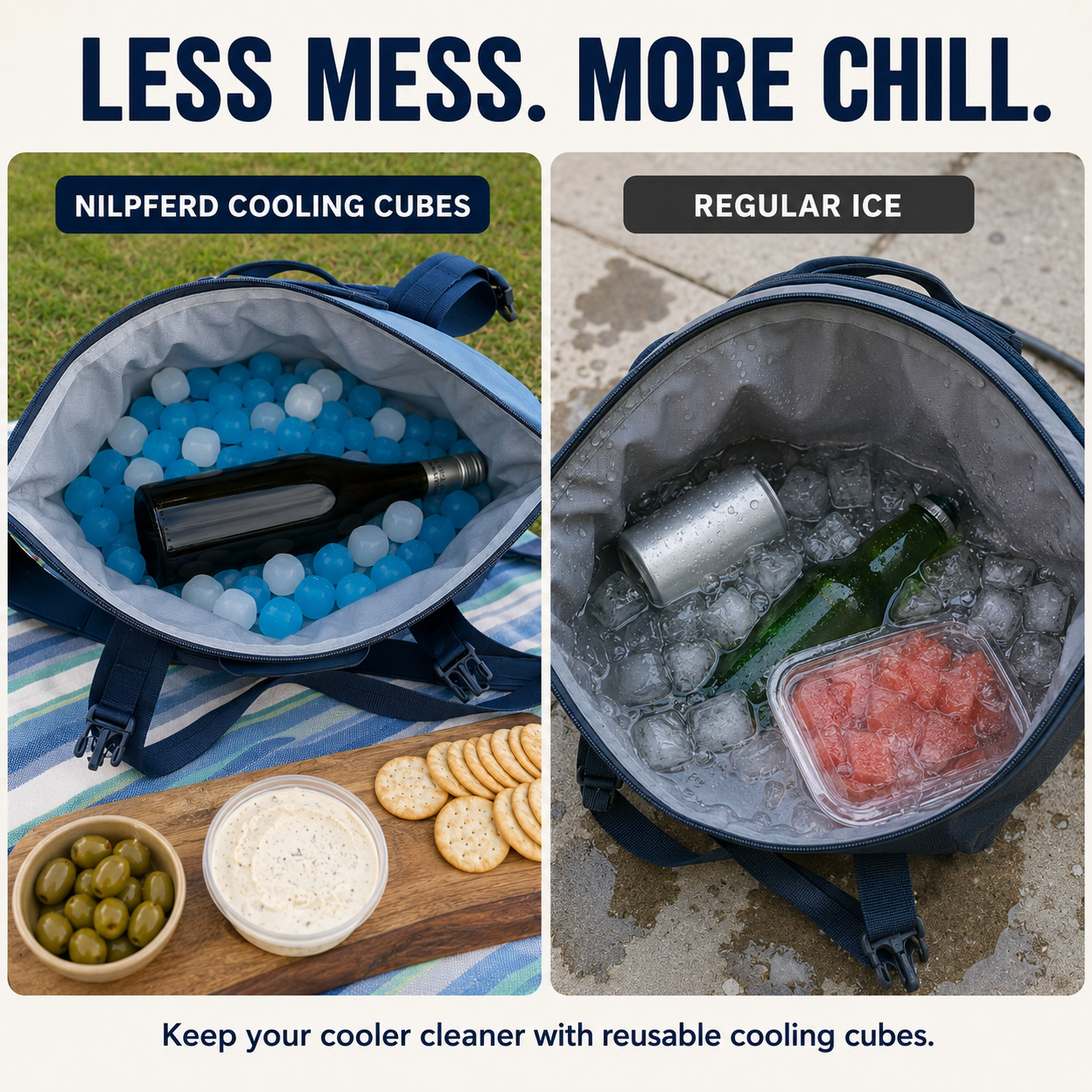 Nilpferd® | 12lb Reusable Ice Cubes (360 Cubes)