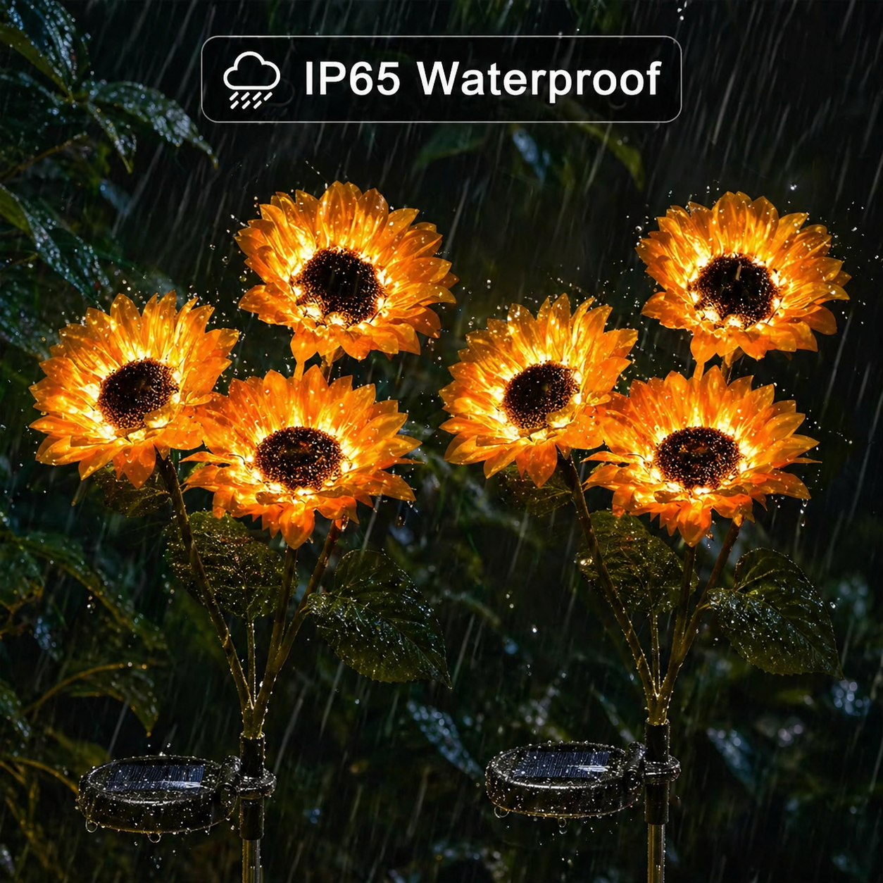 🌻Solar LED Sunflower Garden Lights, Realistic Night Glow for Yard, Lawn, Patio and Porch Decoration, Waterproof IP65