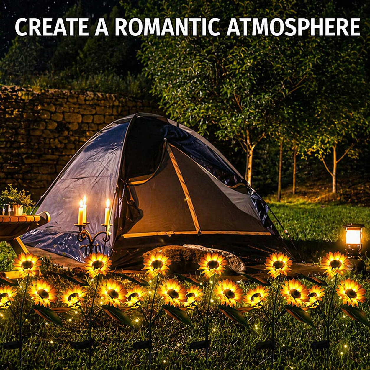 🌻Solar LED Sunflower Garden Lights, Realistic Night Glow for Yard, Lawn, Patio and Porch Decoration, Waterproof IP65