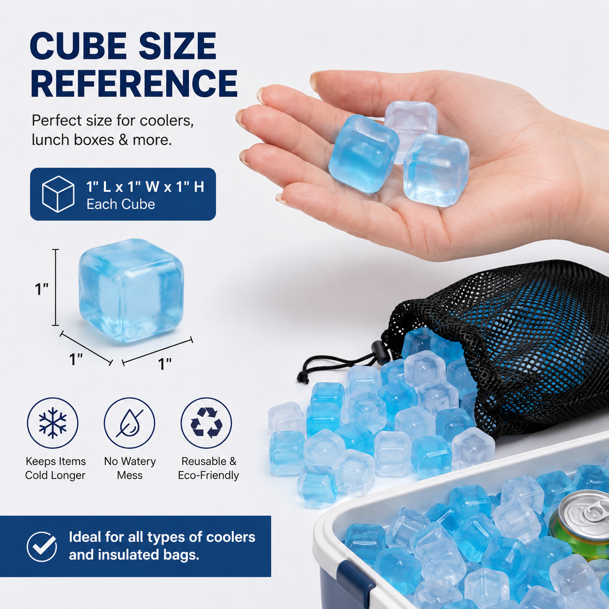 Nilpferd® | 12lb Reusable Ice Cubes (360 Cubes)