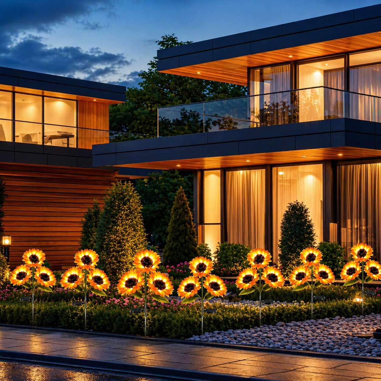 🌻Solar LED Sunflower Garden Lights, Realistic Night Glow for Yard, Lawn, Patio and Porch Decoration, Waterproof IP65