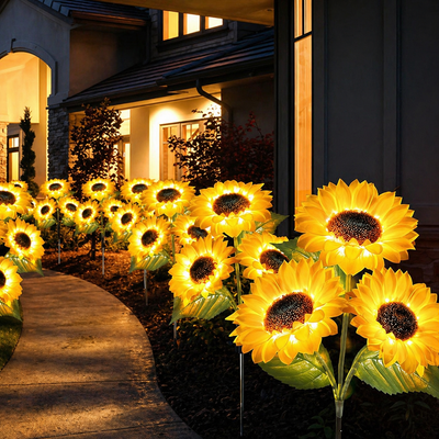 🌻Solar LED Sunflower Garden Lights, Realistic Night Glow for Yard, Lawn, Patio and Porch Decoration, Waterproof IP65
