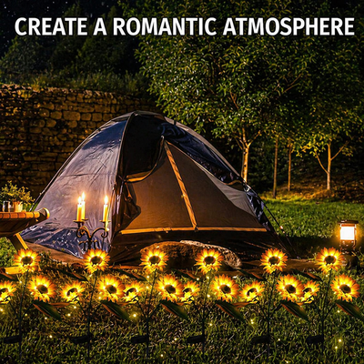 🌻Solar LED Sunflower Garden Lights, Realistic Night Glow for Yard, Lawn, Patio and Porch Decoration, Waterproof IP65